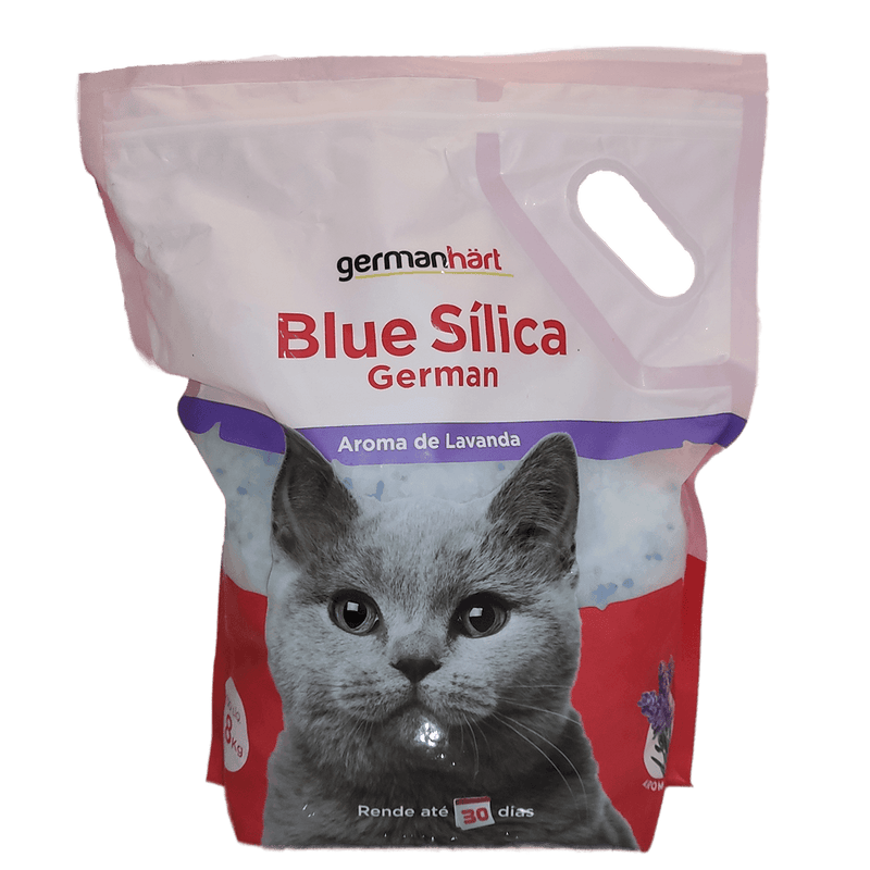 Areia Sílica Para Gato Premium 1,8kg Aroma Lavanda Importada